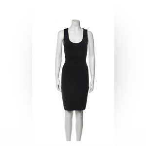 The row knee length little black dress
